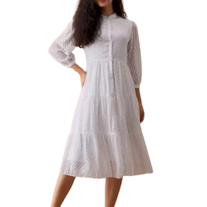 Fit and Flare White Dress