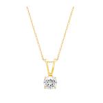 Stylish Zircon Pendant with Chain