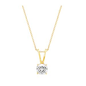 Stylish Zircon Pendant with Chain