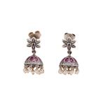 Floral Oxidised Jhumkas