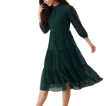 Fit and Flare Dark Green Dress
