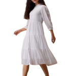 Fit and Flare White Dress