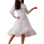 Fit and Flare White Dress