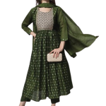 Chanderi Butti Kurta with Trouser Pant & Embroidered Chanderi Dupatta