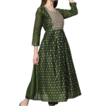 Chanderi Butti Kurta with Trouser Pant & Embroidered Chanderi Dupatta
