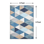 Vintage Persian Carpet for Bedroom/Living Area with Anti Slip Backing