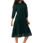 Fit and Flare Dark Green Dress